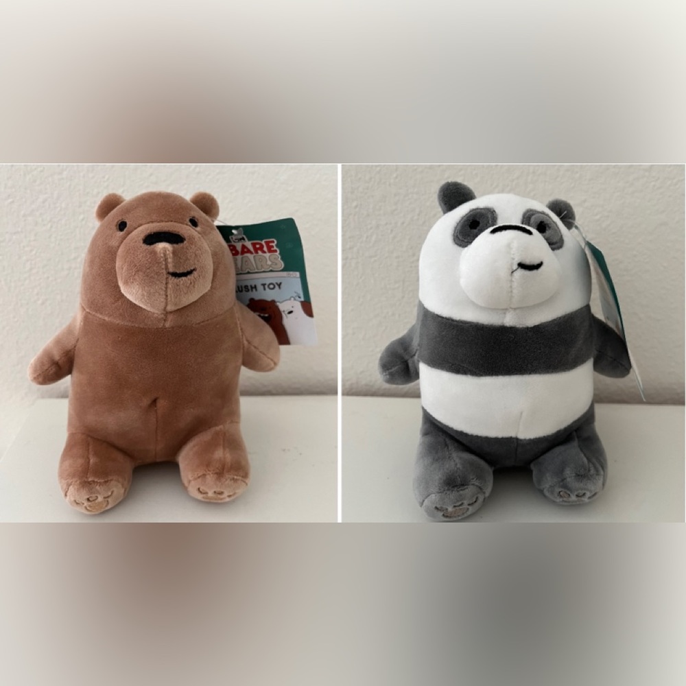 NWT We Bare Bears plush toys (set of 2)